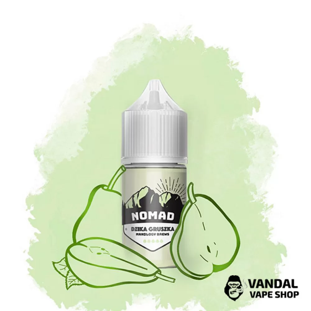 Рідина NOMAD Salt 30 мл 50 мг на сольовому нікотині зі смаком дикої груші Рідина NOMAD Salt 30 мл 50 мг на сольовому нікотині зі смаком дикої груші