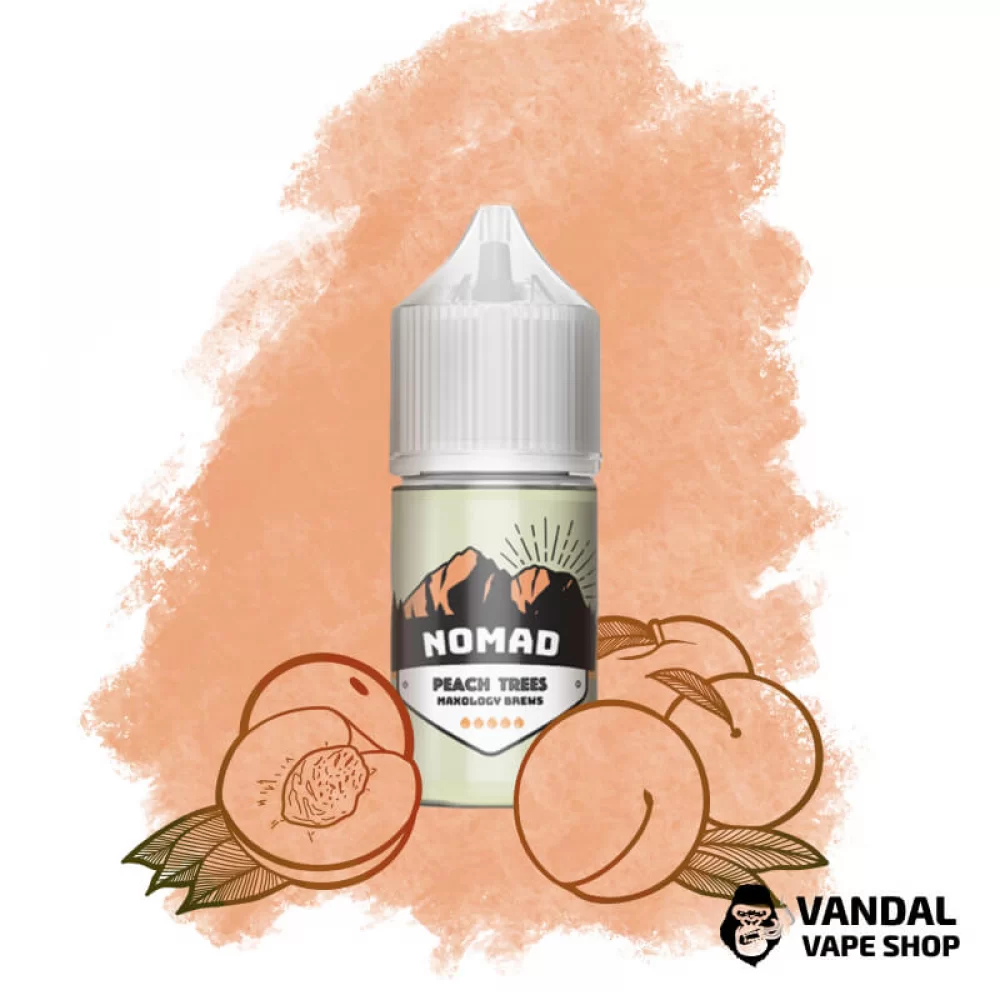 Жидкость NOMAD Salt 30 мл 50 мг на солевом никотине со вкусом персиков Жидкость NOMAD Salt 30 мл 50 мг на солевом никотине со вкусом персиков