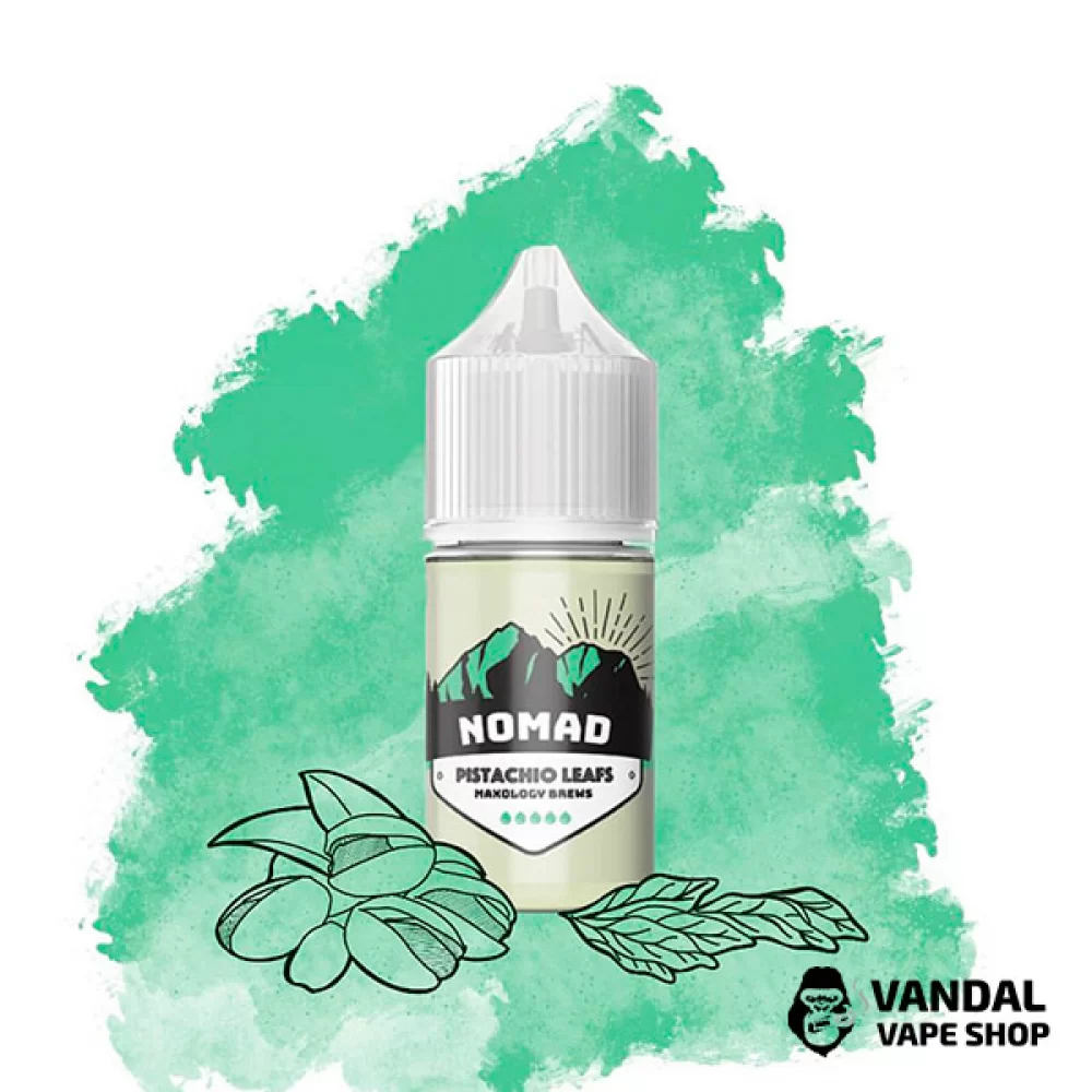 Жидкость NOMAD Salt 30 мл 50 мг на солевом никотине со вкусом фисташек и табака Жидкость NOMAD Salt 30 мл 50 мг на солевом никотине со вкусом фисташек и табака