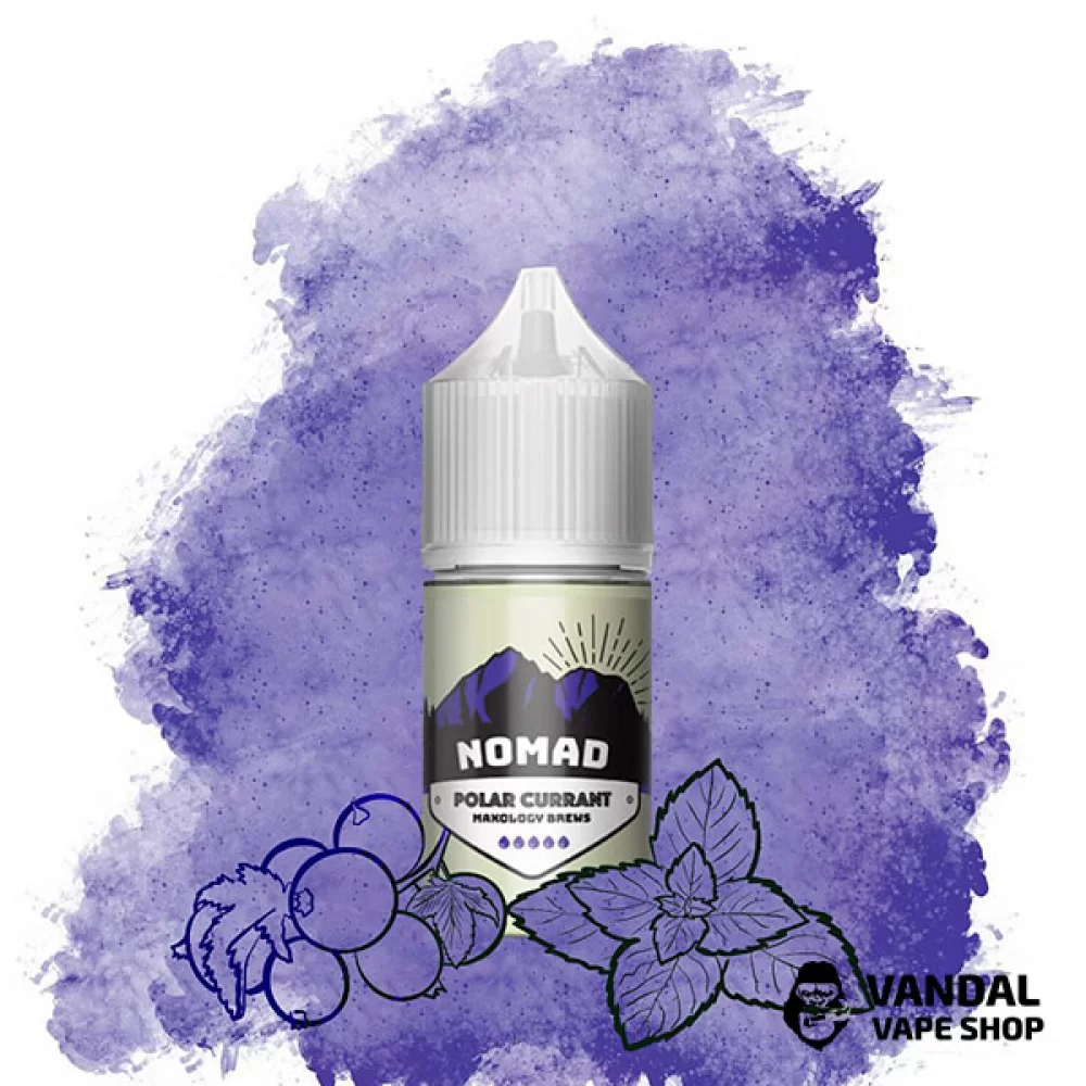 Жидкость NOMAD Salt 30 мл 50 мг на солевом никотине со вкусом чёрной смородины и ментола Жидкость NOMAD Salt 30 мл 50 мг на солевом никотине со вкусом чёрной смородины и ментола