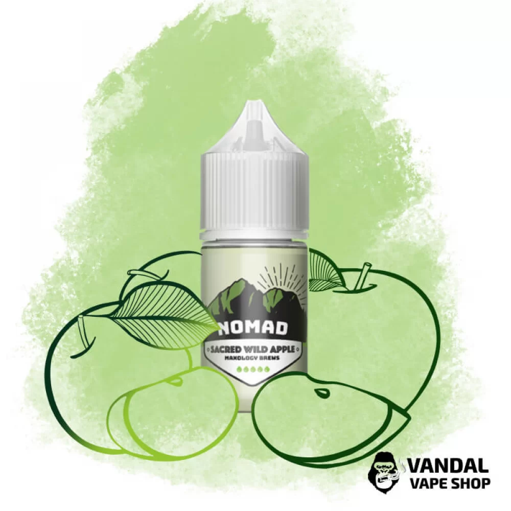 Жидкость NOMAD Salt 30 мл 50 мг на солевом никотине со вкусом зелёного яблока Жидкость NOMAD Salt 30 мл 50 мг на солевом никотине со вкусом зелёного яблока