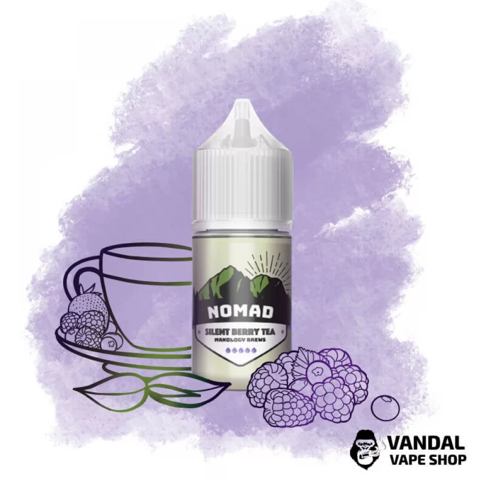 Жидкость NOMAD Salt 30 мл 50 мг на солевом никотине со вкусом зелёного чая с лесными ягодами Жидкость NOMAD Salt 30 мл 50 мг на солевом никотине со вкусом зелёного чая с лесными ягодами