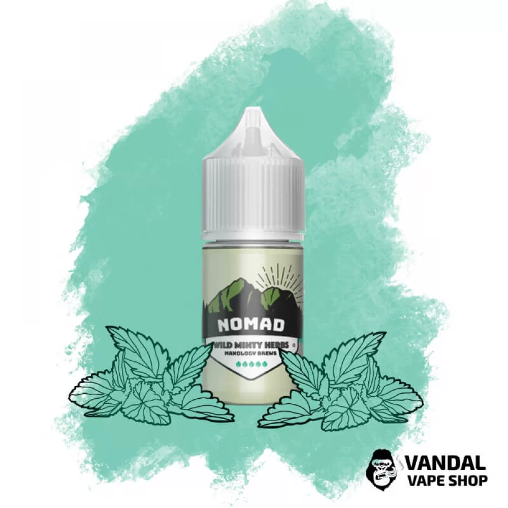 Жидкость NOMAD Salt 30 мл 50 мг на солевом никотине со вкусом мяты Жидкость NOMAD Salt 30 мл 50 мг на солевом никотине со вкусом мяты