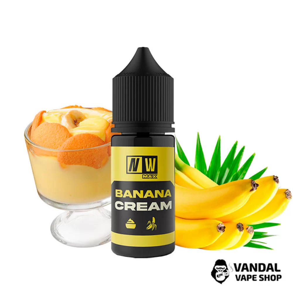Жидкость NW MAX Salt 30 мл на солевом никотине 10 мг со вкусом крема с бананом Жидкость NW MAX Salt 30 мл на солевом никотине 10 мг со вкусом крема с бананом