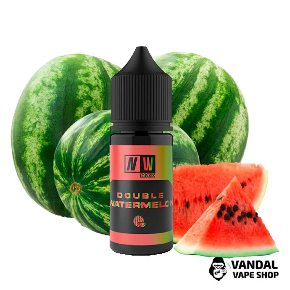 Рідина NW MAX Salt 30 мл на сольовому нікотині 10 мг зі смаком двох сортів кавуна Рідина NW MAX Salt 30 мл на сольовому нікотині 10 мг зі смаком двох сортів кавуна