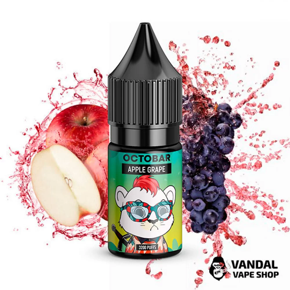 Рідина Octobar - 10 мл НА СОЛьоВОМу НіКОТИНі 50 мг зі смаком яблука та винограду