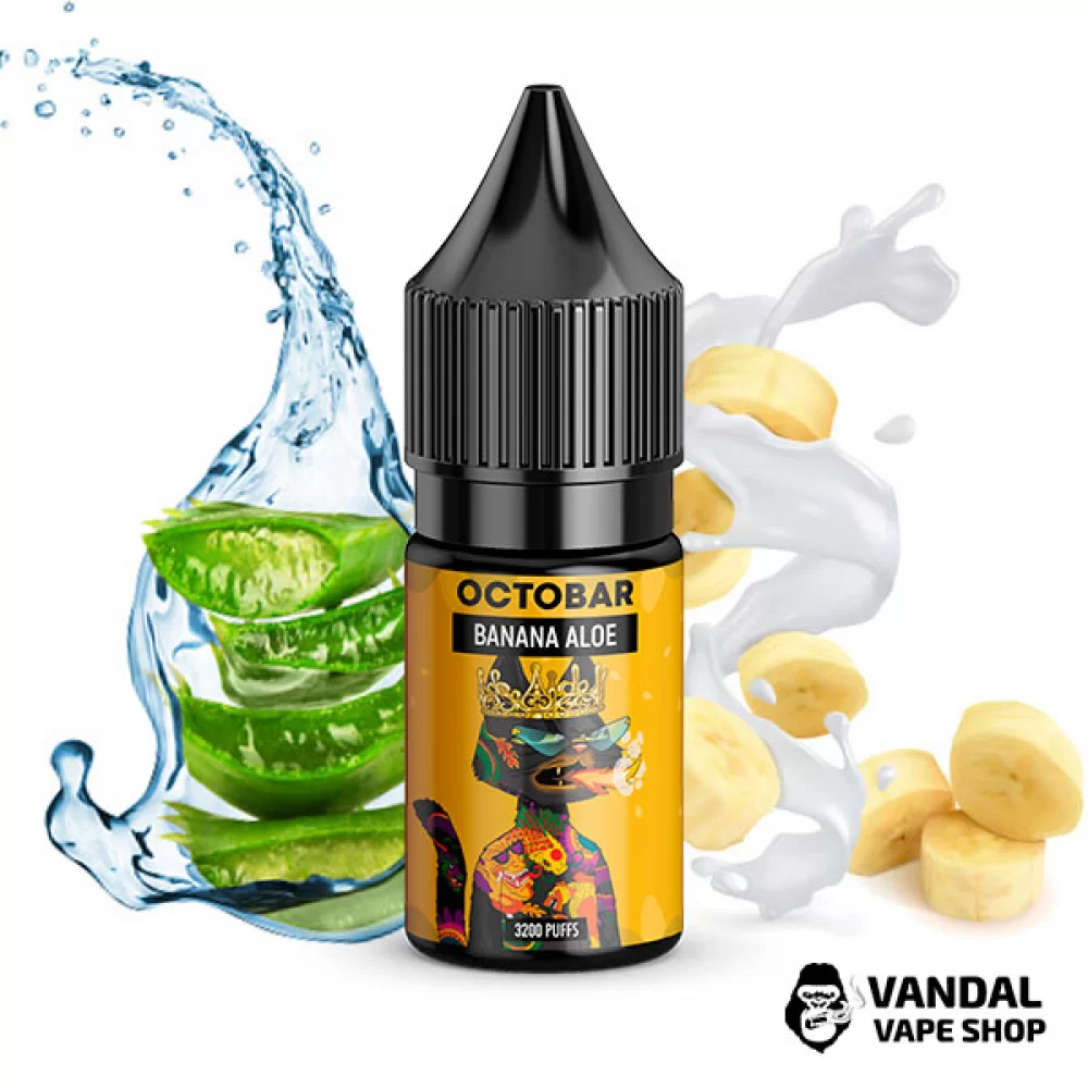 ЖИДКОСТЬ Octobar 10 мл НА СОЛЕВОМ НИКОТИНЕ 50 мг со вкусом банана, ананаса и алоэ ЖИДКОСТЬ Octobar 10 мл НА СОЛЕВОМ НИКОТИНЕ 50 мг со вкусом банана, ананаса и алоэ