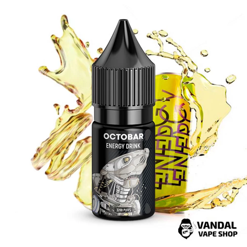 ЖИДКОСТЬ Octobar 10 мл НА СОЛЕВОМ НИКОТИНЕ 50 мг со вкусом энергетика ЖИДКОСТЬ Octobar 10 мл НА СОЛЕВОМ НИКОТИНЕ 50 мг со вкусом энергетика