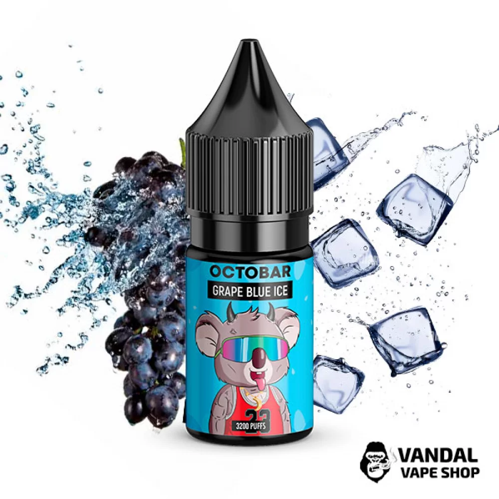 ЖИДКОСТЬ Octobar 10 мл НА СОЛЕВОМ НИКОТИНЕ 50 мг со вкусом винограда и черники со льдом ЖИДКОСТЬ Octobar 10 мл НА СОЛЕВОМ НИКОТИНЕ 50 мг со вкусом винограда и черники со льдом
