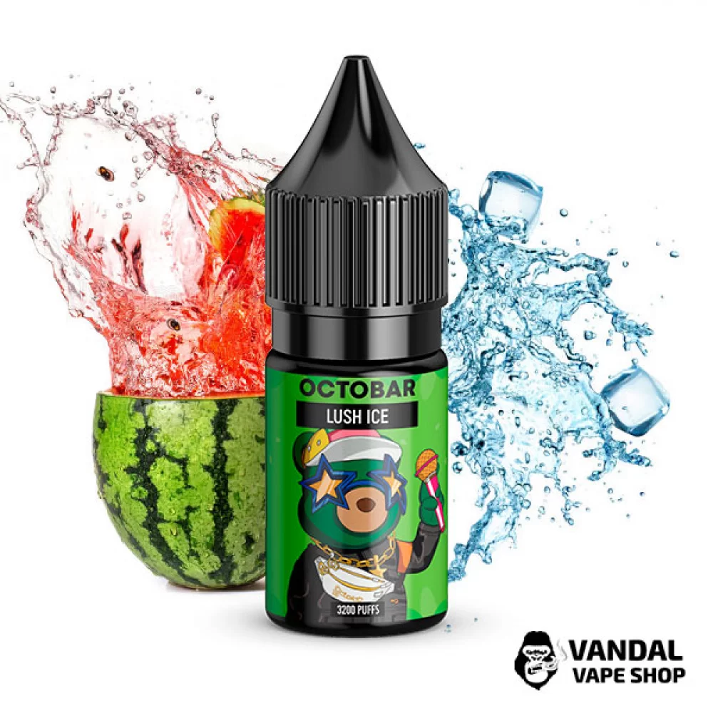 ЖИДКОСТЬ Octobar 10 мл НА СОЛЕВОМ НИКОТИНЕ 50 мг со вкусом арбуза со льдом ЖИДКОСТЬ Octobar 10 мл НА СОЛЕВОМ НИКОТИНЕ 50 мг со вкусом арбуза со льдом