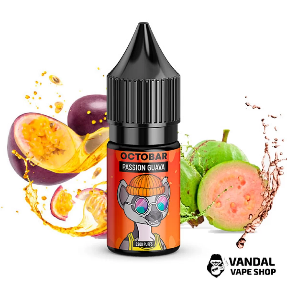 ЖИДКОСТЬ Octobar 10 мл НА СОЛЕВОМ НИКОТИНЕ 50 мг со вкусом маракуйи и гуавы ЖИДКОСТЬ Octobar 10 мл НА СОЛЕВОМ НИКОТИНЕ 50 мг со вкусом маракуйи и гуавы