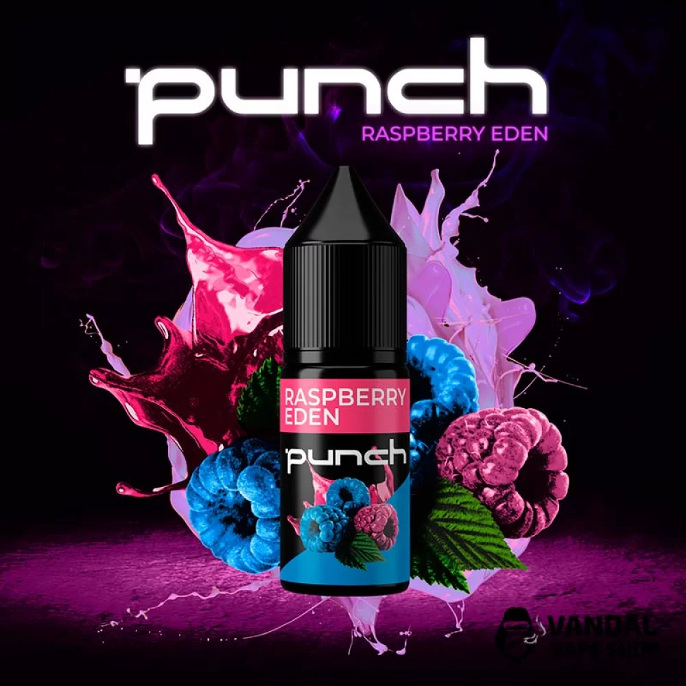 Жидкость Punch 15 мл, 65 мг на солевом никотине со вкусом малины и ежевики Жидкость Punch 15 мл, 65 мг на солевом никотине со вкусом малины и ежевики