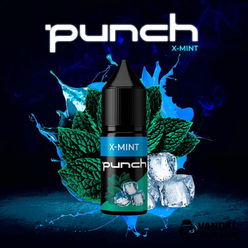 Жидкость Punch 15 мл, 65 мг на солевом никотине со вкусом мяты Жидкость Punch 15 мл, 65 мг на солевом никотине со вкусом мяты