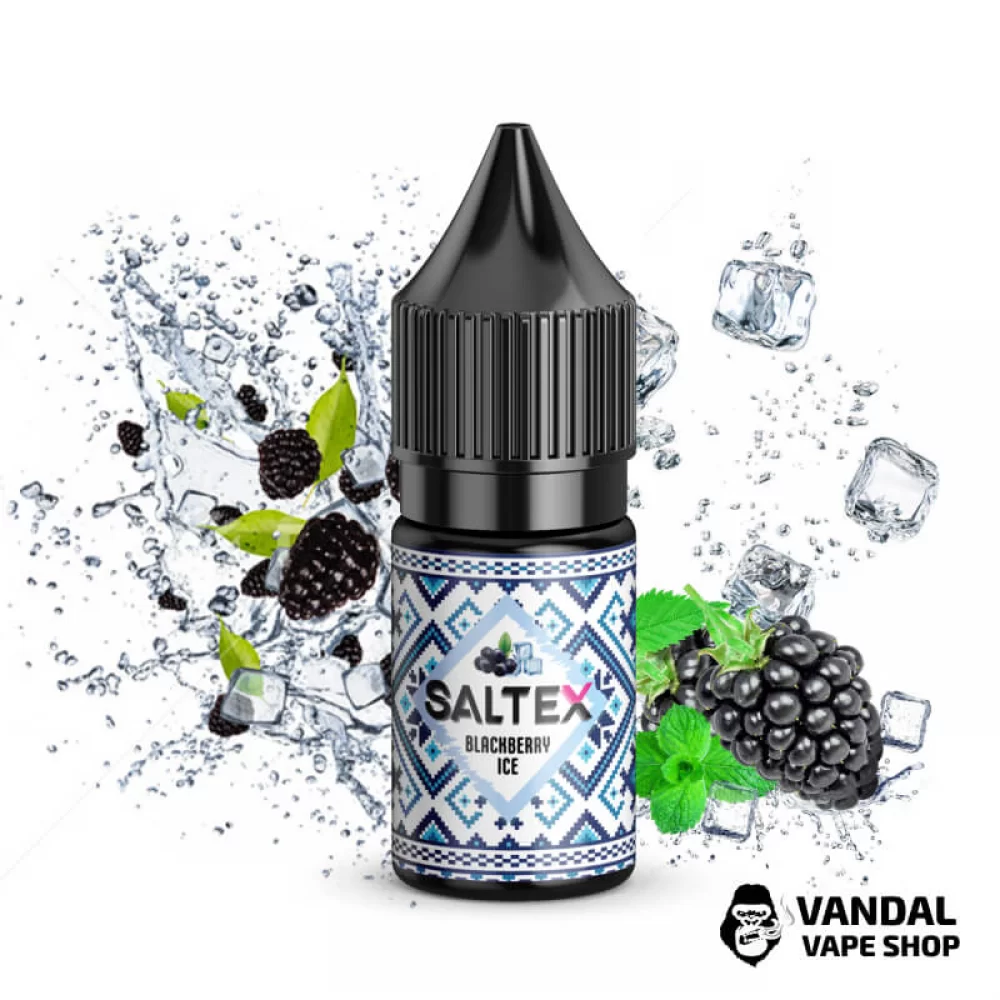 Рідина Saltex UA 10 мл, 50 мг на сольовому нікотині зі смаком ожини з холодком