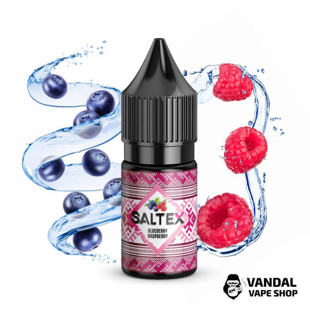 Рідина Saltex UA 10 мл, 50 мг на сольовому нікотині зі смаком чорниці та малини Рідина Saltex UA 10 мл, 50 мг на сольовому нікотині зі смаком чорниці та малини